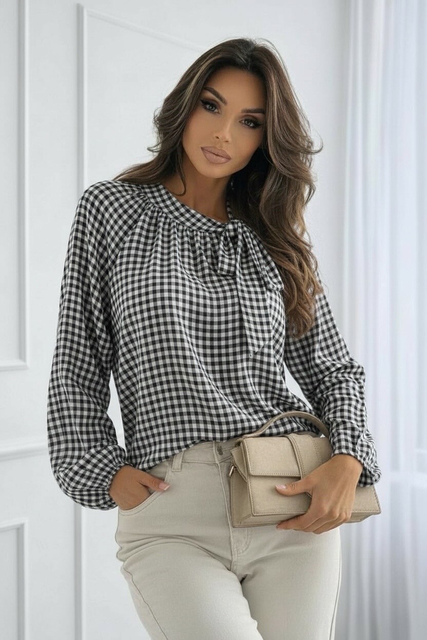 blouse-col-noue-imprime-carreau-avec-doublure-viscose_noir_6964c770e62f0